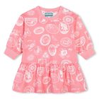 Younger Girls Pink Logo Dress, 1, hi-res