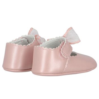 Baby Girls Pink Bow Pre Walker Shoes