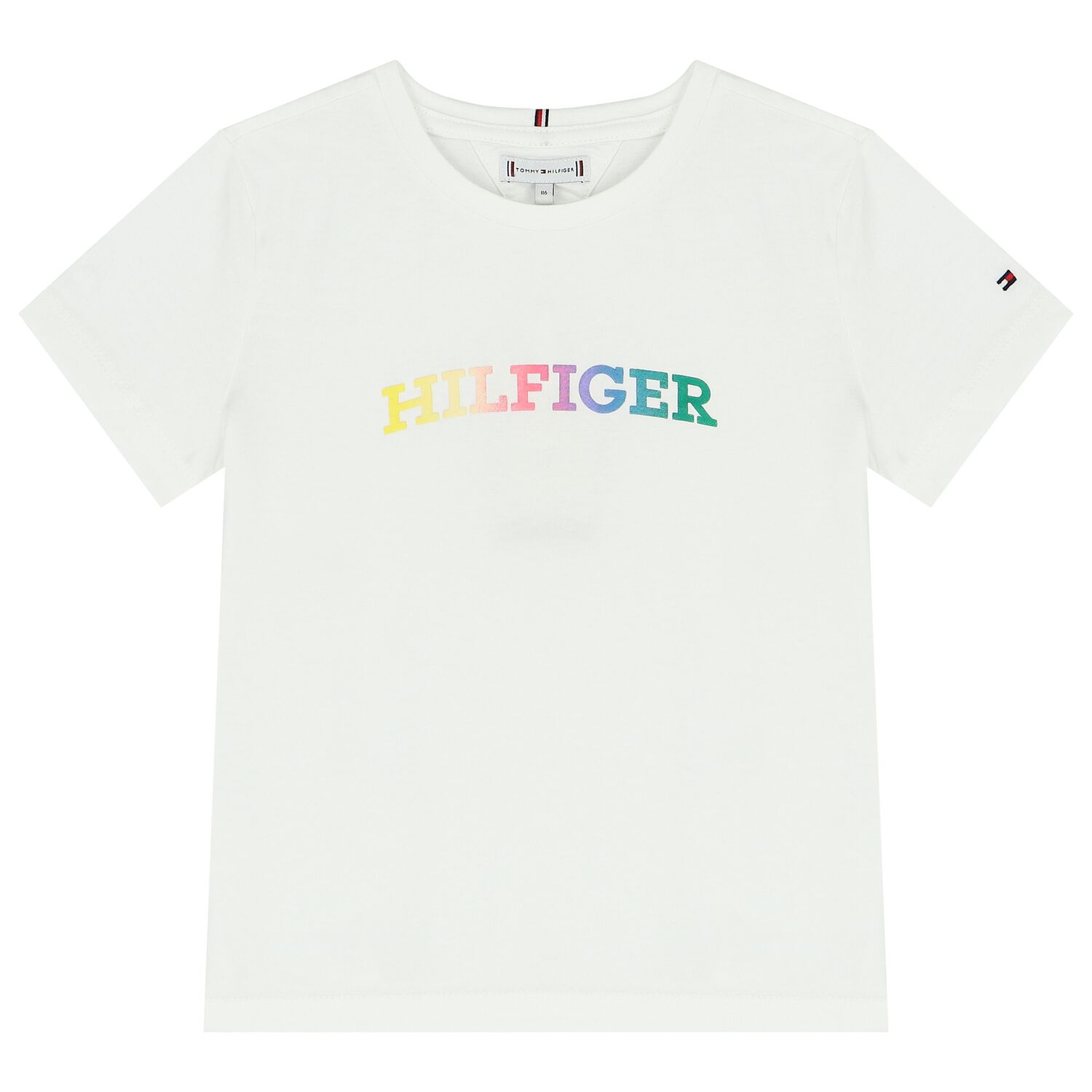 Girls White Logo T-Shirt, 2, hi-res image number null