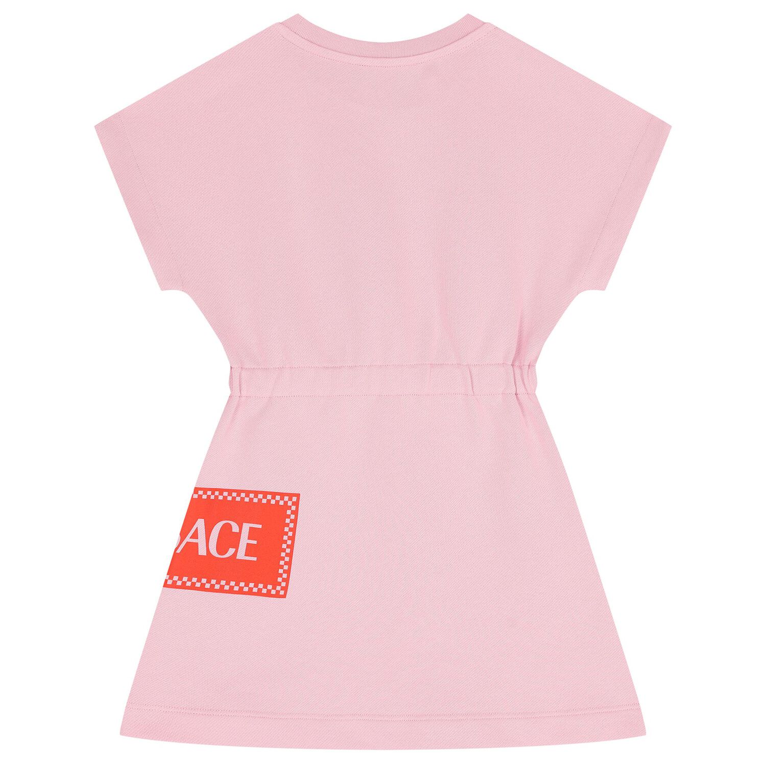 Girls Pink Logo Dress, 1, hi-res