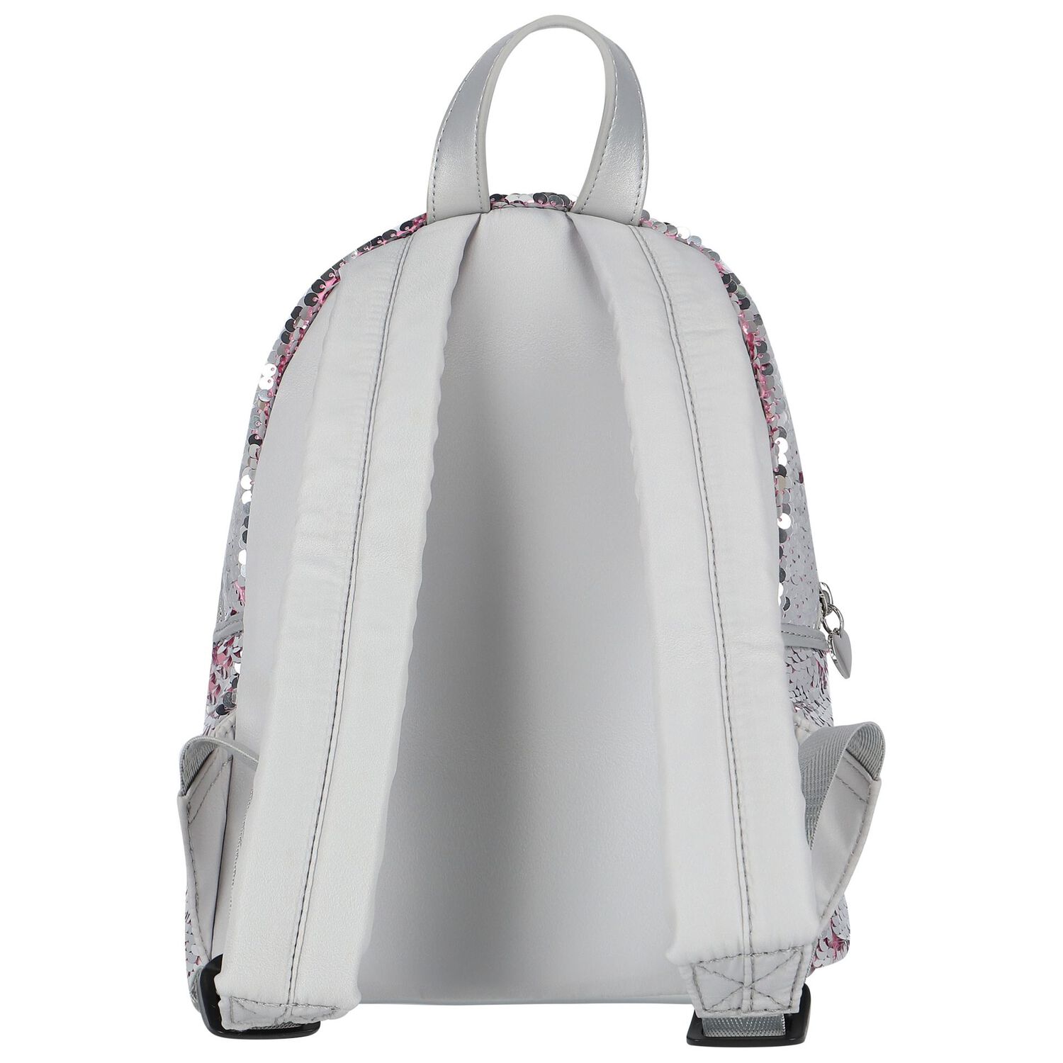Younger Girls Silver & Pink Logo Sequin Backpack, 2, hi-res