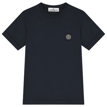 Boys Navy Blue Logo T-Shirt