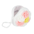 Girls White & Pink Flower Handbag, 1, hi-res