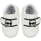 Baby Boys Ivory Leather Pre Walker Shoes, 1, hi-res
