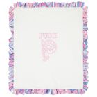 Baby Girls White Fontane Ruffled Blanket, 1, hi-res