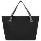 Girls Black Logo Tote Bag, 1, hi-res