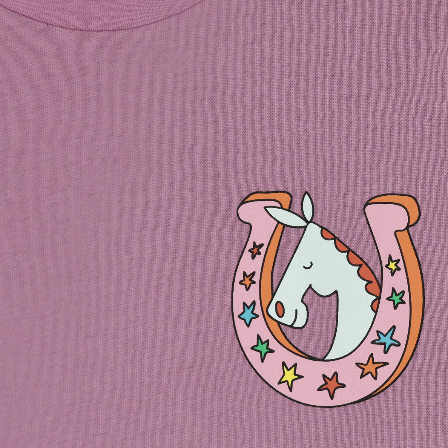 Girls Purple Horseshoe T-Shirt, 1, hi-res