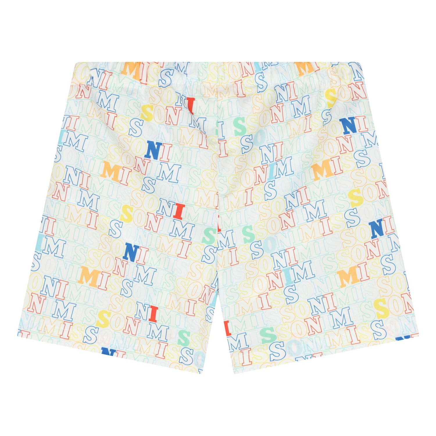 Younger Boys White Logo Swim Shorts, 1, hi-res