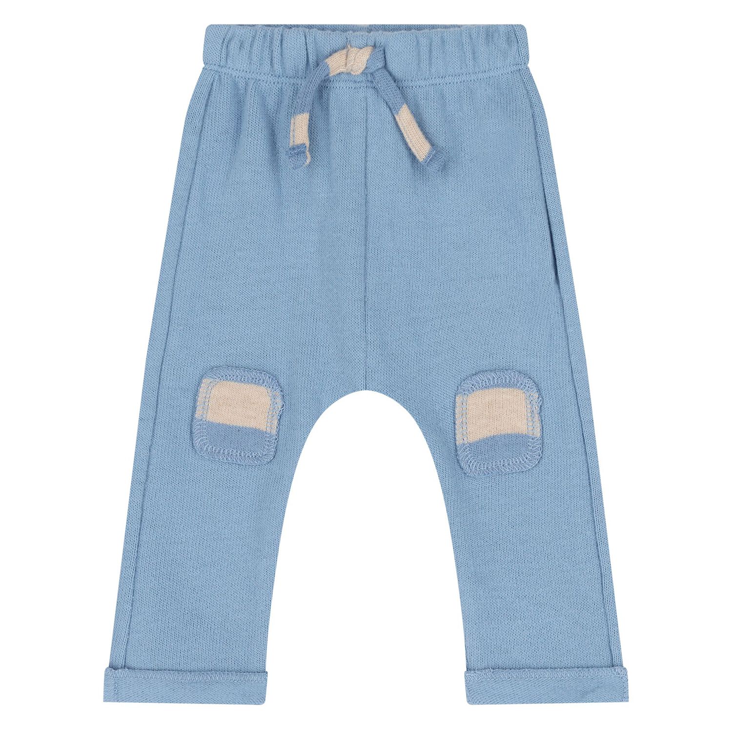 Baby Boys Beige, White & Blue 3 Piece Tracksuit, 1, hi-res