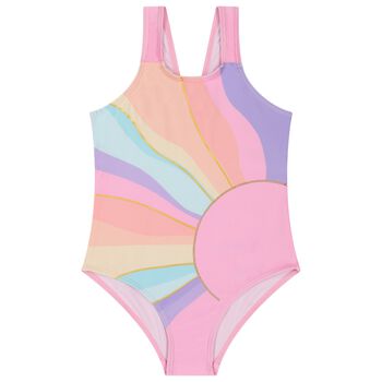 Girls Pink Sun Swimsuit