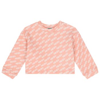 Girls Pink Logo Sweatshirt