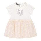 Baby Girls Ivory & Pink Barocco Dress, 1, hi-res