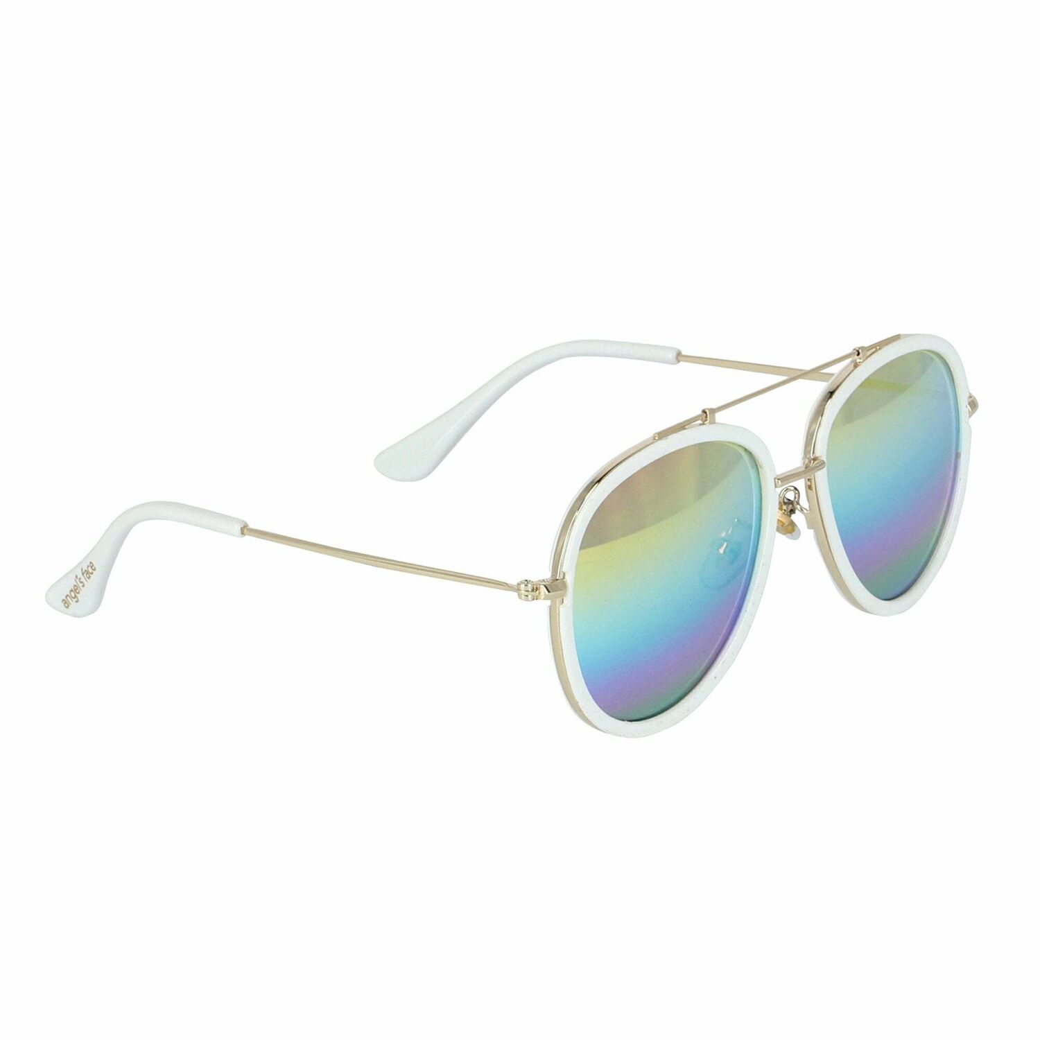 Girls Rainbow Aviator Sunglasses, 1, hi-res
