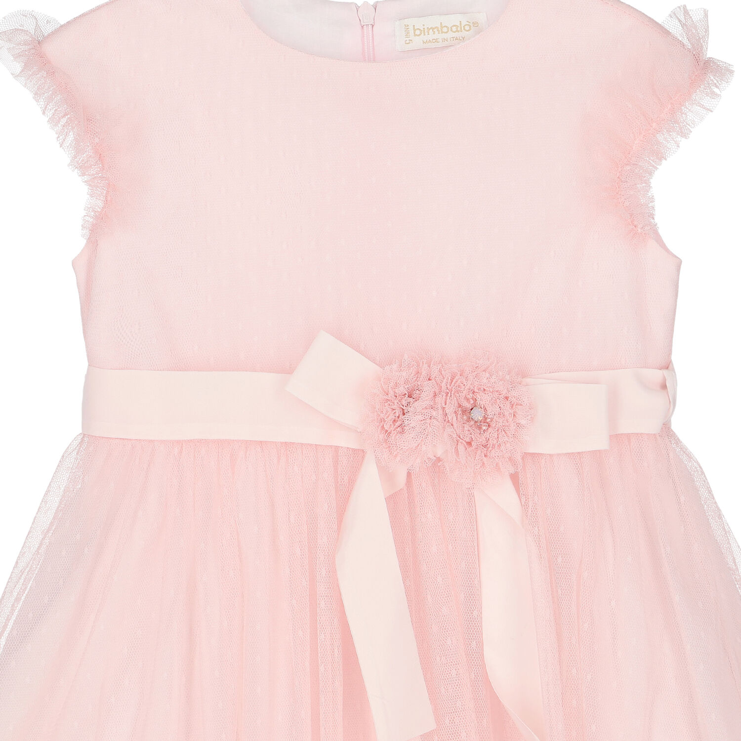 Younger Girls Pink Tulle Dress, 1, hi-res