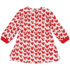 Girls Ivory & Red Hearts Dress Set, 1, hi-res
