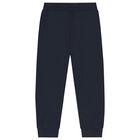 Boys Navy Blue Logo Tracksuit, 2, hi-res