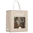 Baby Girls Beige Flower Pre Walker Shoes, 4, hi-res