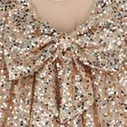 Girls Gold Sequin Tulle Dress, 2, hi-res