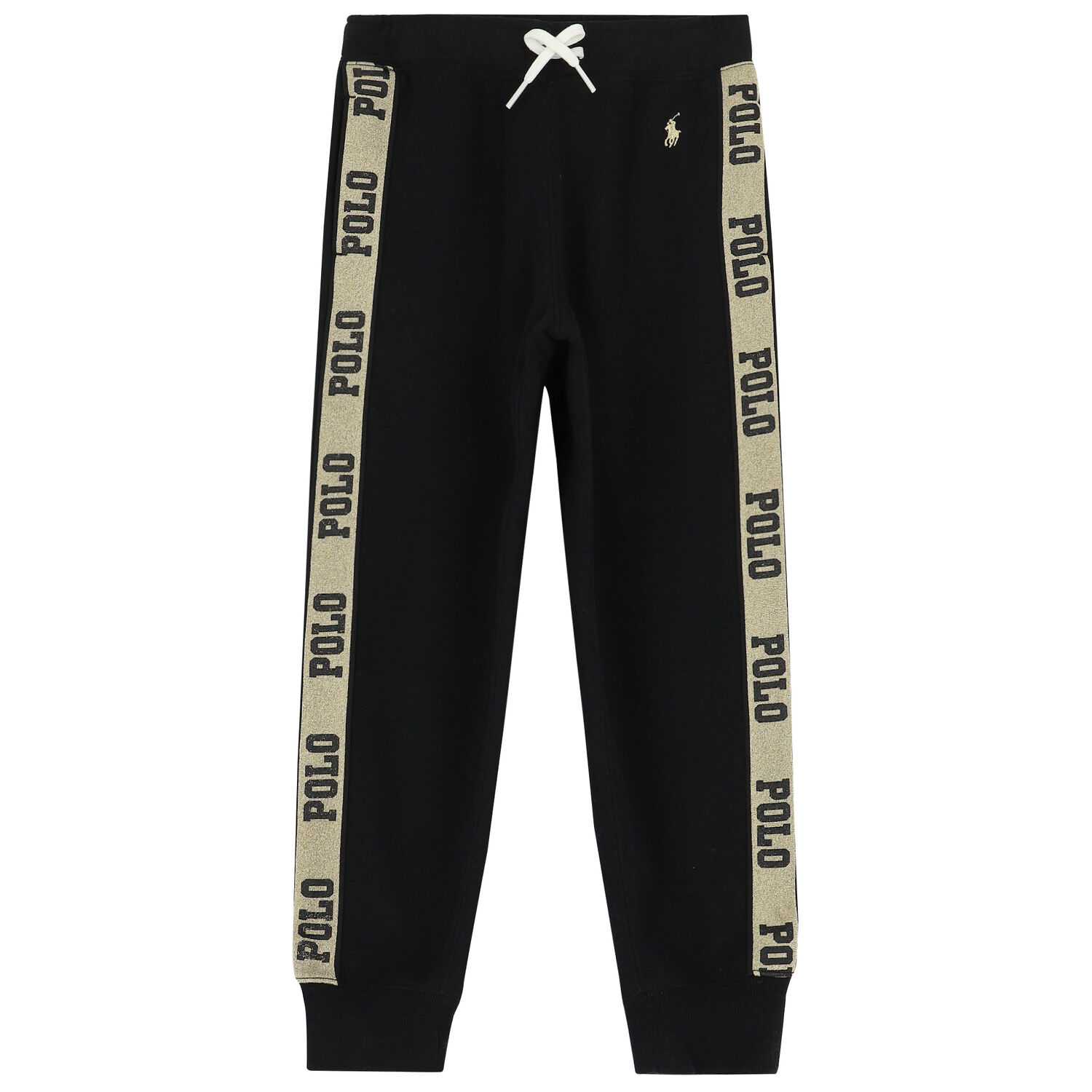 Girls Black Logo Joggers, 1, hi-res image number null