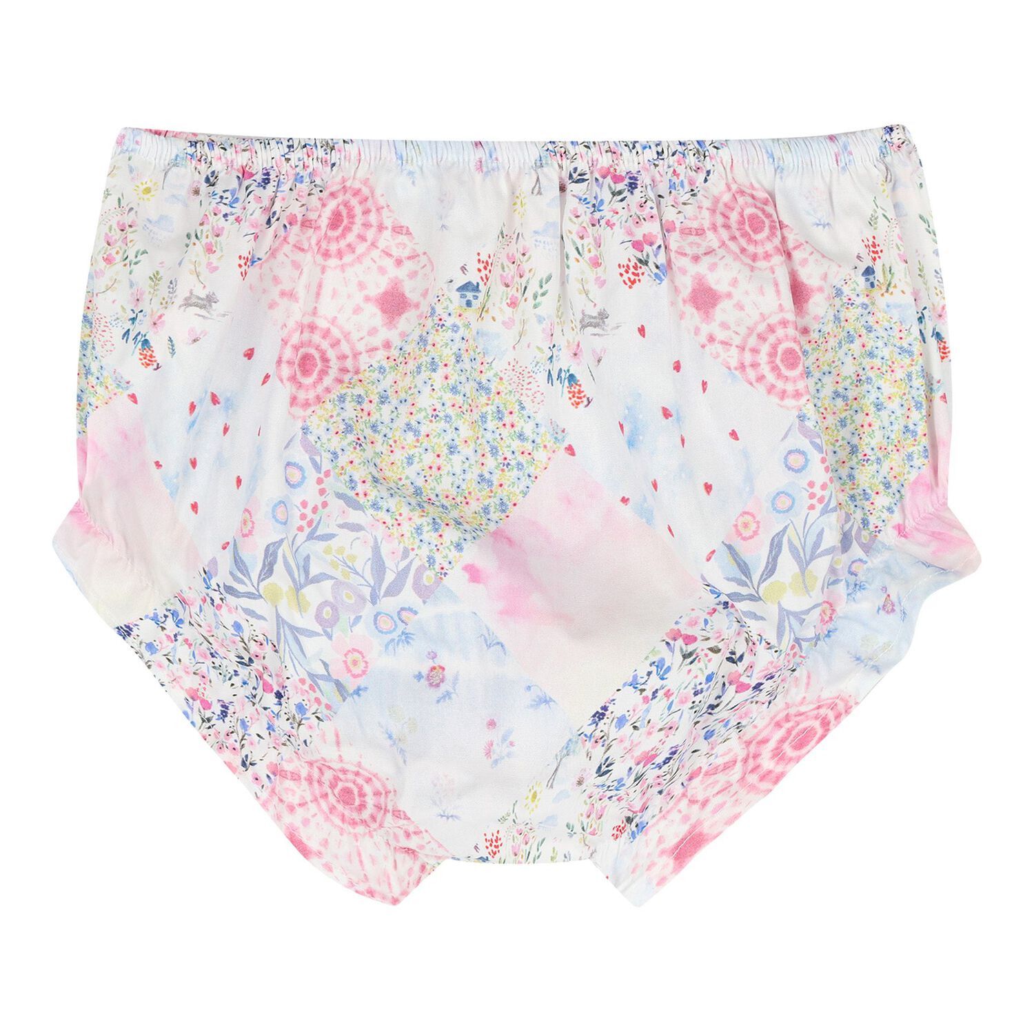 Baby Girls Pink Floral Shirred Dress Set, 1, hi-res