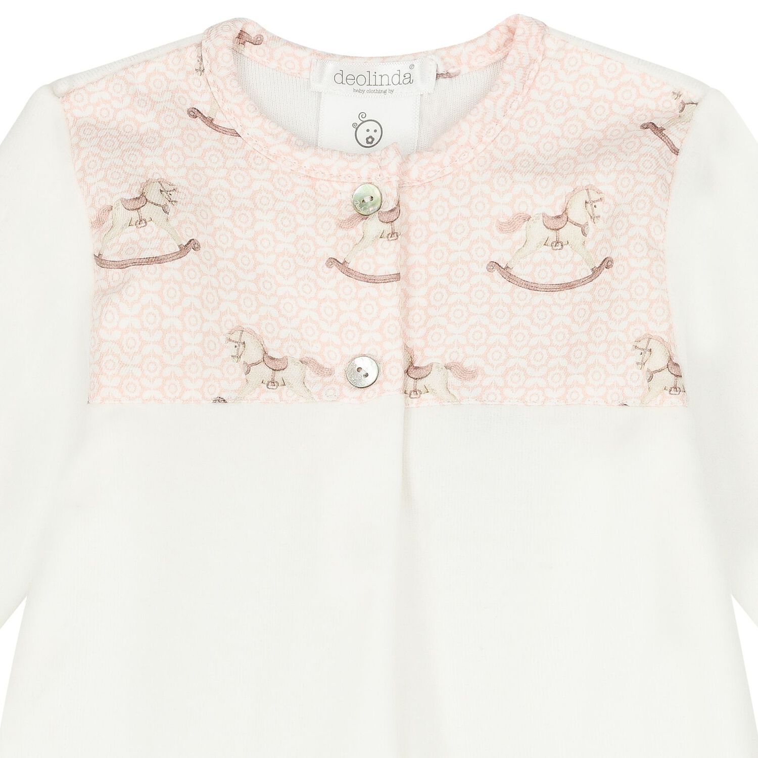Baby Girls Ivory Rocking Horse Babygrow, 2, hi-res
