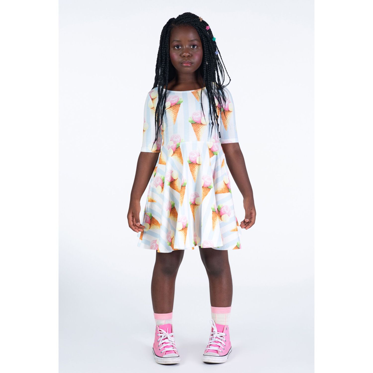 Girls Multi-Coloured Ice Cream Dress, 1, hi-res image number null