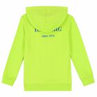 Boys Neon Green Logo Zip Up Top , 1, hi-res