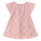 Younger Girls Pink Floral Embroidered Tulle Dress, 1, hi-res
