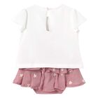 Baby Girls Pink Butterfly Skirt Set, 1, hi-res