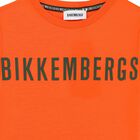 Boys Neon Orange Logo T-Shirt, 1, hi-res
