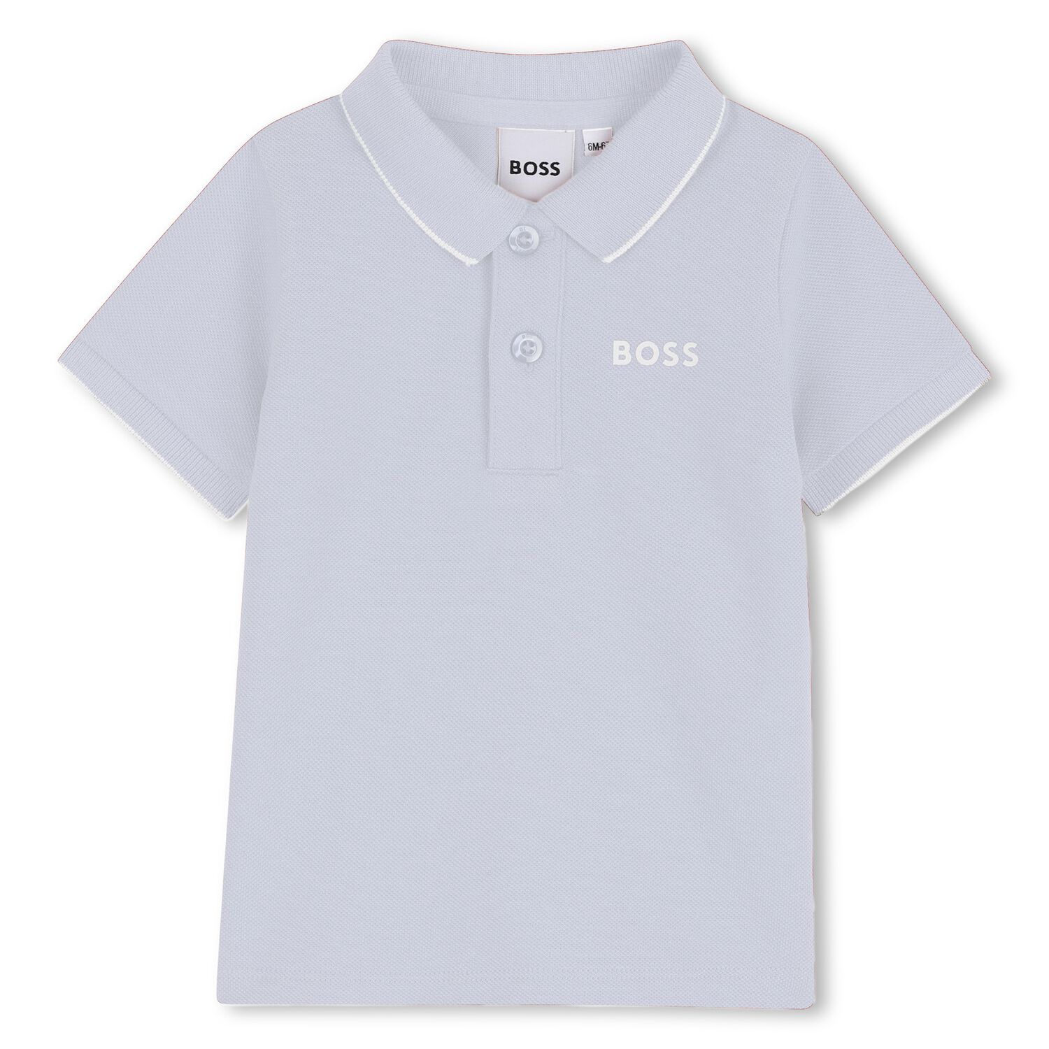 Younger Boys Blue Logo Polo Shirt, 6, hi-res