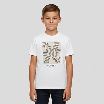 Boys White Logo T-Shirt