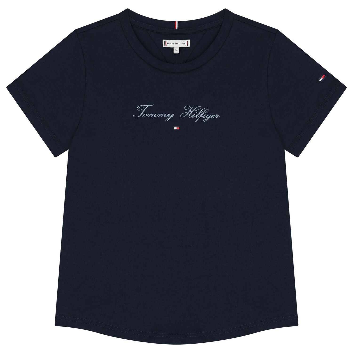 Girls Navy Blue Logo T-Shirt, 1, hi-res image number null