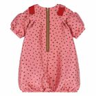 Girls Pink Polka Dot Print Dress, 1, hi-res