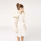 Girls Ivory & Gold Beaded Dress, 1, hi-res