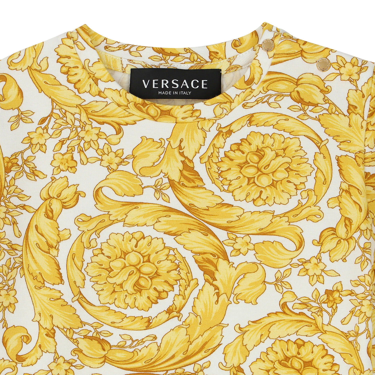 Younger Boys Ivory & Gold Barocco T-Shirt, 1, hi-res