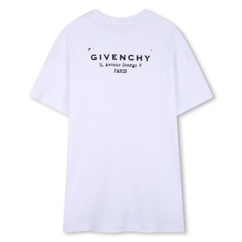 Girls White Logo T-Shirt Dress