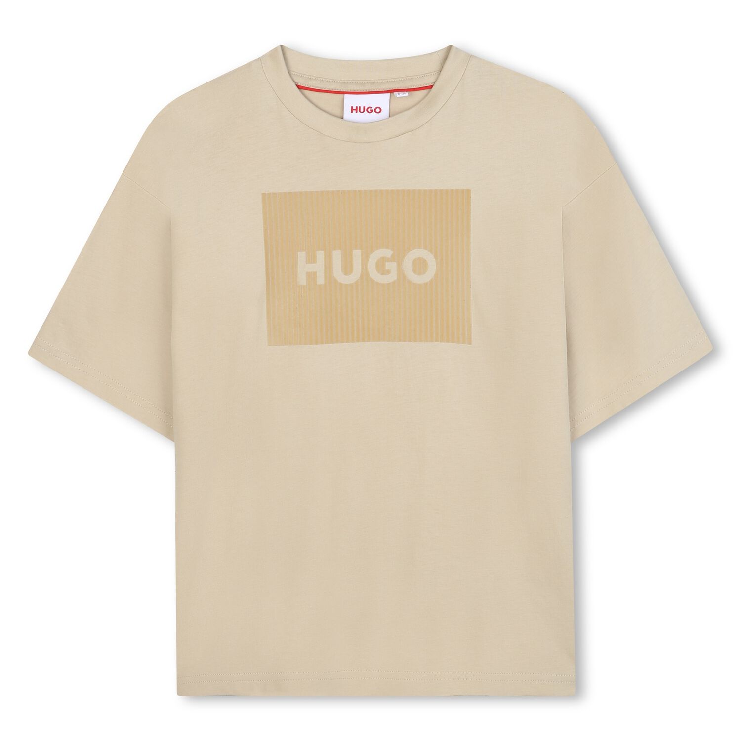 Boys Beige Logo T-Shirt, 1, hi-res