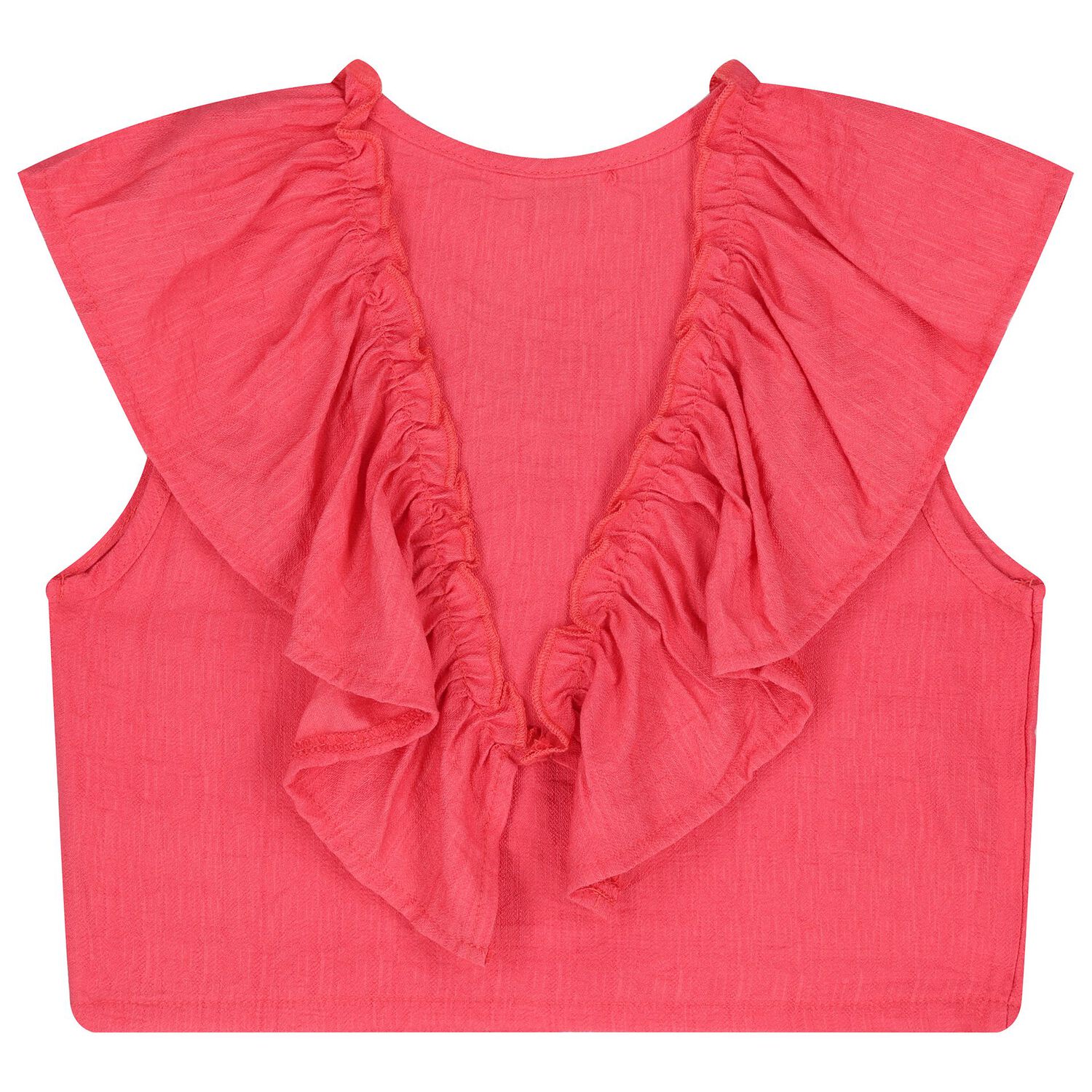 Girls Red Ruffled Shorts Set, 1, hi-res