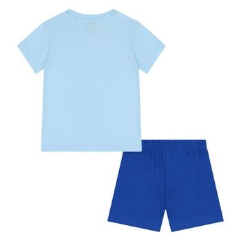 Younger Boys Blue Logo Shorts Set