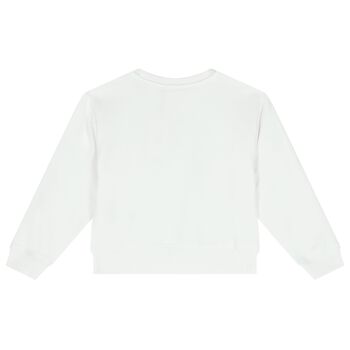 Girls White Logo Sweatshirt