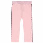Younger Girls Pink Leggings, 1, hi-res