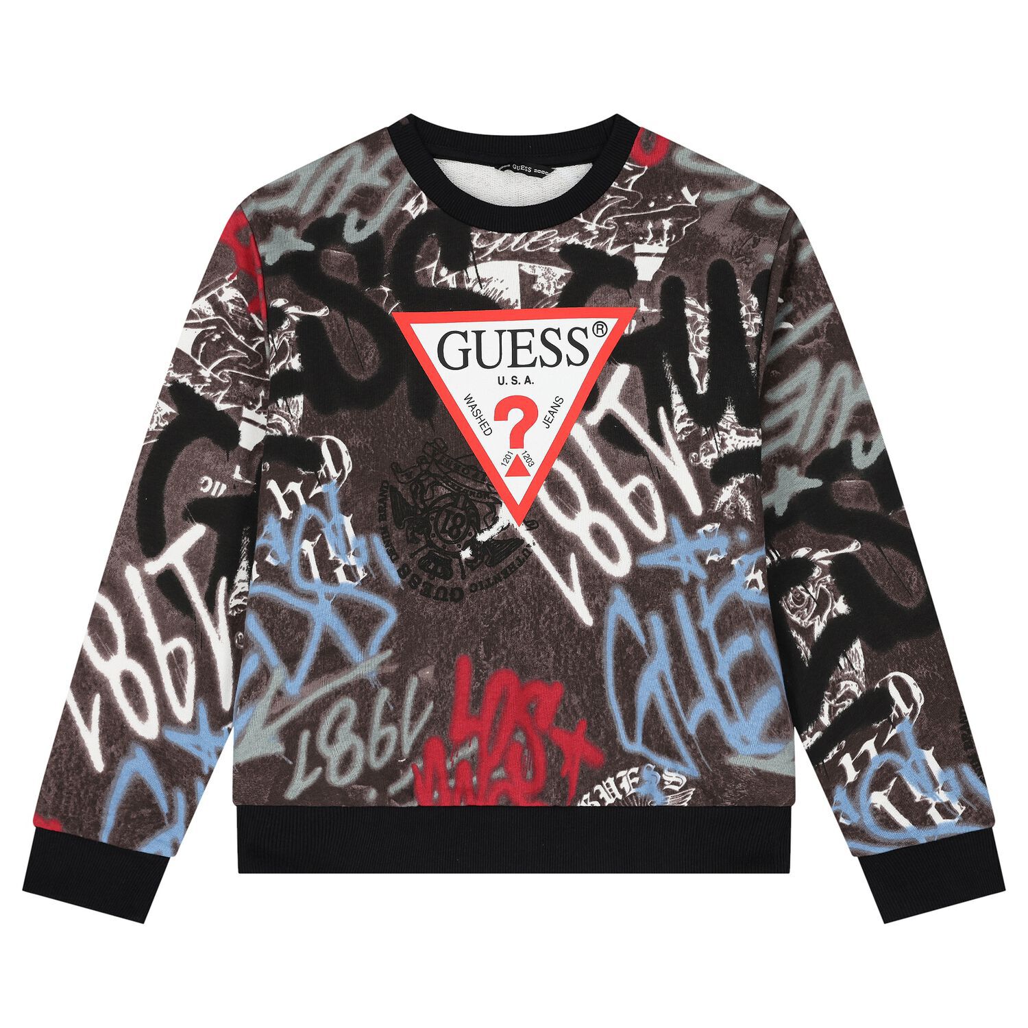 Boys Multi-Coloured Logo Sweatshirt, 1, hi-res image number null