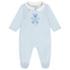 Baby Boys Ivory & Blue Logo Babygrow Gift Set, 3, hi-res