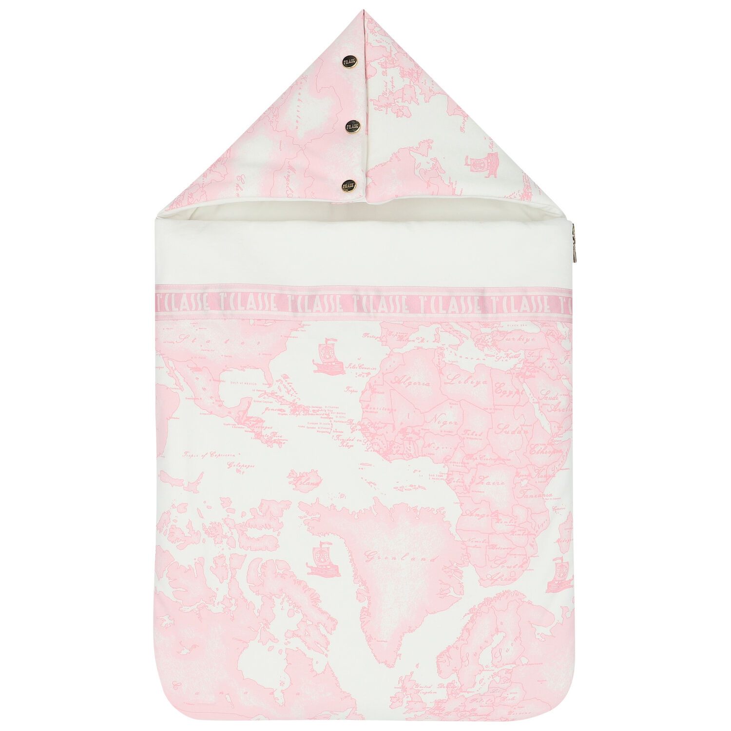 Pink & Ivory Geo Map Baby Nest, 1, hi-res