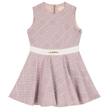 Girls Pink Logo Dress