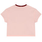 Girls Pink & Burgundy Reversible Logo T-Shirt, 1, hi-res