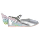 Girls Silver Ballerina Shoes, 1, hi-res