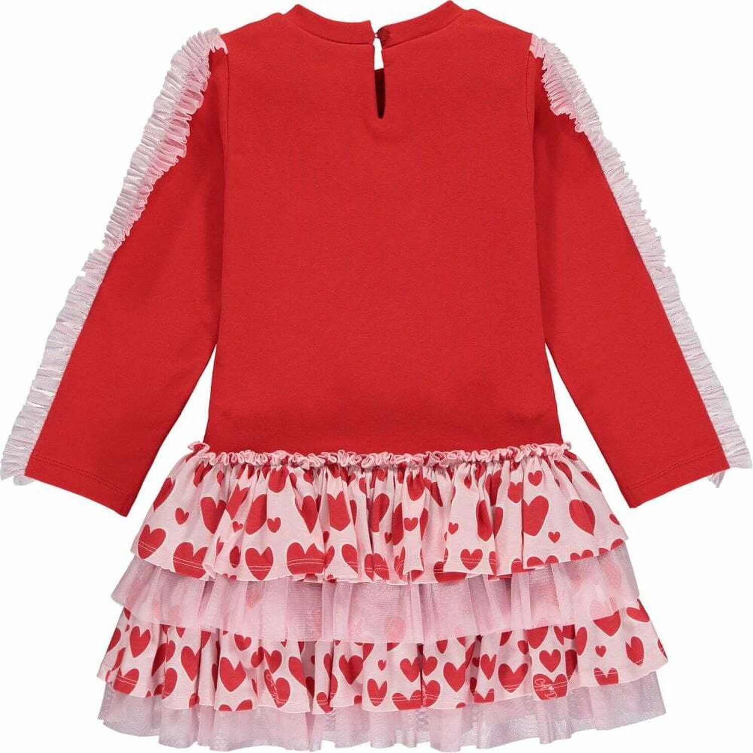 Girls Red & Pink Dress, 1, hi-res