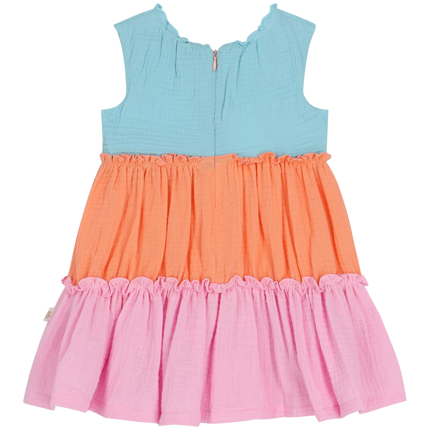 Girls Blue, Orange & Pink Dress, 1, hi-res